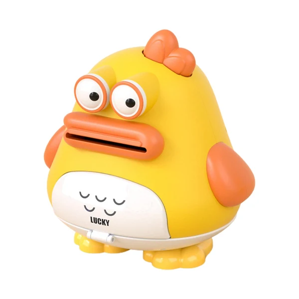 Secure Maxbell Cute Piggy Bank Statue Container Money Box Storage Case for Desktop Decor Yellow Duck Traditional