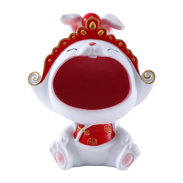 Recyclable Maxbell Chinese New Year Rabbit Statue Art Figurines Resin for Home Snack Chains Style B Proven