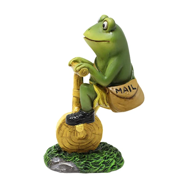 Fast Maxbell Frog Figurine Artwork Hand Painted Cute Accessory for Home Office Decor Smart