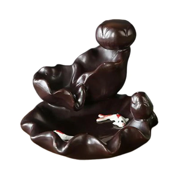 Authentic Maxbell Backflow Incense Burner Incense Cone Holder Zen Ceramic Censer Decor Black Effective