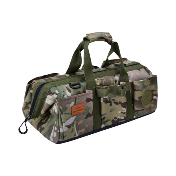 Convenient Maxbell Tent Stakes Storage Bag Camping Tent Pegs Pouch for Garden Backpacking Multicolor Natural