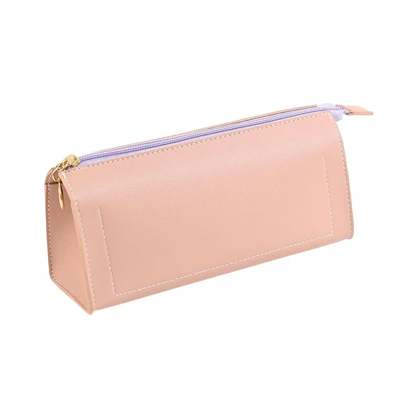 Proven Maxbell PU Leather Pencil Pouches Office Stuff Portable for Pen Home Toiletries Pink Top-Quality