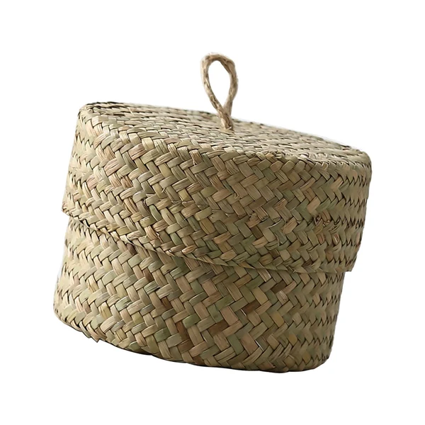 Classic Maxbell Round Seagrass Storage Basket Snack Storage Box for Desktop Wedding Wardrobe Sustainable