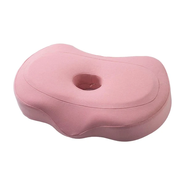 Excellent Maxbell Ear Piercing Pillow Small Pillow with Ear Hole for Pressure Relieve Side Sleepers Pink Breathable