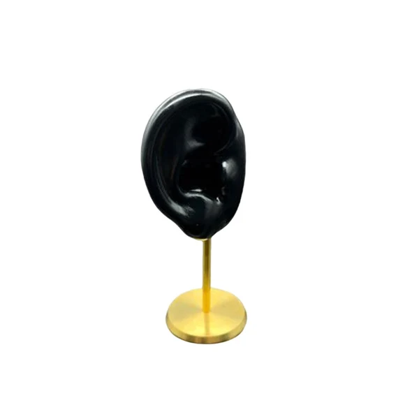 Unique Maxbell Earring Display Stand Ear Model Stud Holder with Base for Birthday Showcase Black Right Flexible