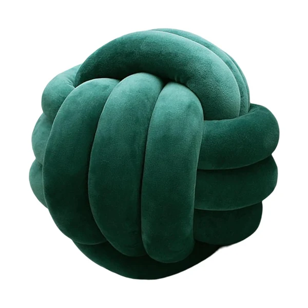 Modern Maxbell Round Knot Ball Pillow Round Photography Props for Home Decoration 22cm Green Versatile
