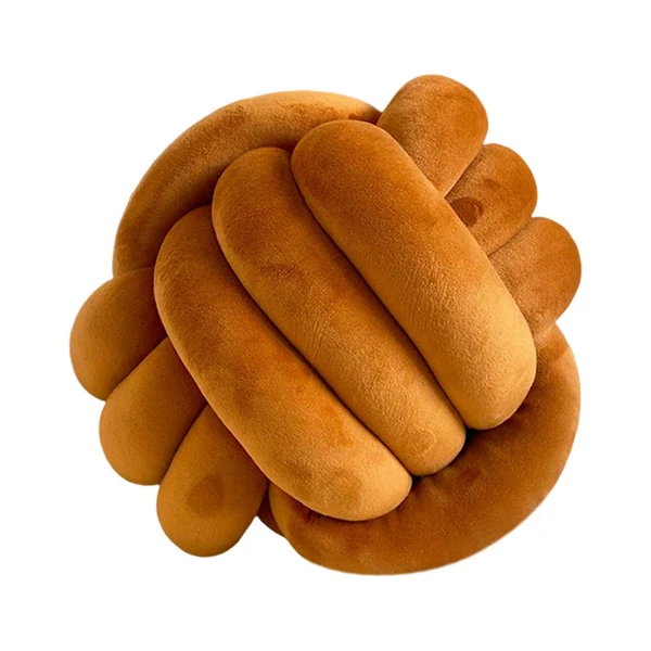 High-Quality Maxbell Round Knot Ball Pillow Round Photography Props for Home Decoration 22cm Caramel Sustainable