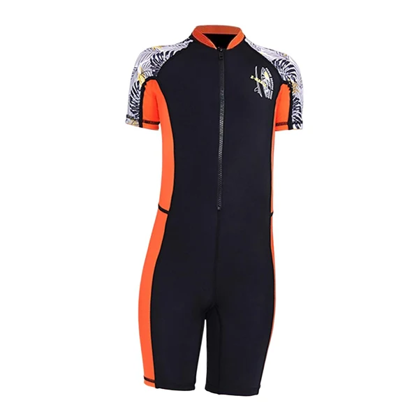 Environmentally Friendly Maxbell Wetsuit Swimsuit Swimming Snorkeling Child Short Sleeve Boys Girls Surfing Black and M Innovative