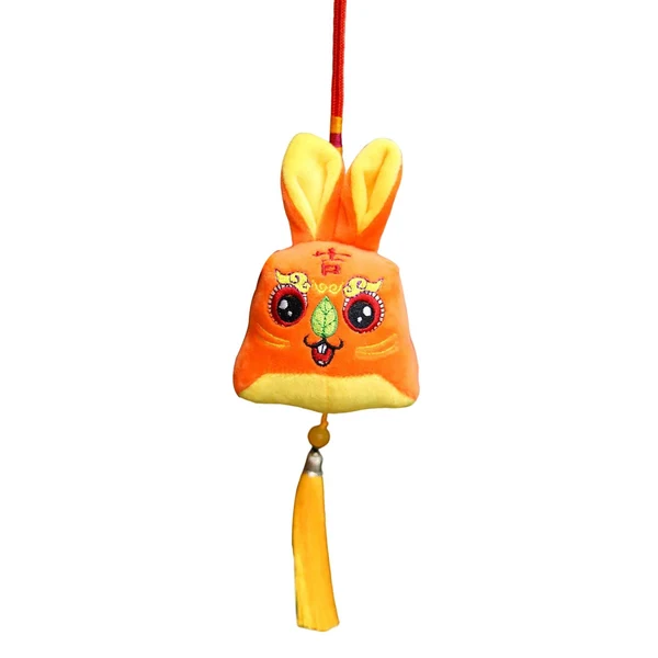 Consistent Maxbell Rabbit Ornament Plush Hanging Festival Stuffed Pendant for car Orange Recyclable