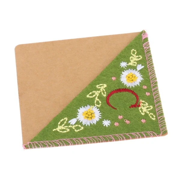 Convenient Maxbell Flower Letter Embroidery Bookmark Book Marker Clip Page Stitched Corner Summer C Proven
