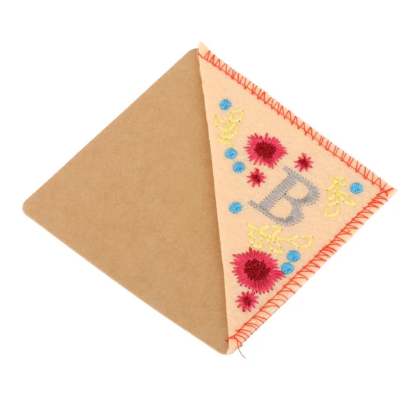 Secure Maxbell Flower Letter Embroidery Bookmark Book Marker Clip Page Stitched Corner Autumn B Clean