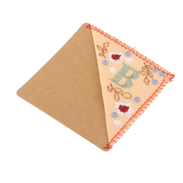 Innovative Maxbell Flower Letter Embroidery Bookmark Book Marker Clip Page Stitched Corner Spring B Convenient