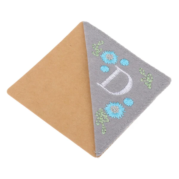 High-Performance Maxbell Flower Letter Embroidery Bookmark Book Marker Clip Page Stitched Corner Winter D Selected