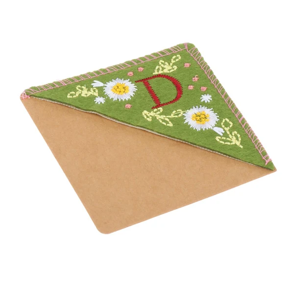 Pure Maxbell Flower Letter Embroidery Bookmark Book Marker Clip Page Stitched Corner Summer D Trusted