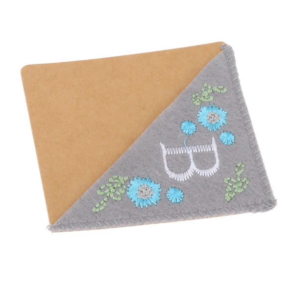 Verified Maxbell Flower Letter Embroidery Bookmark Book Marker Clip Page Stitched Corner Winter B Dependable