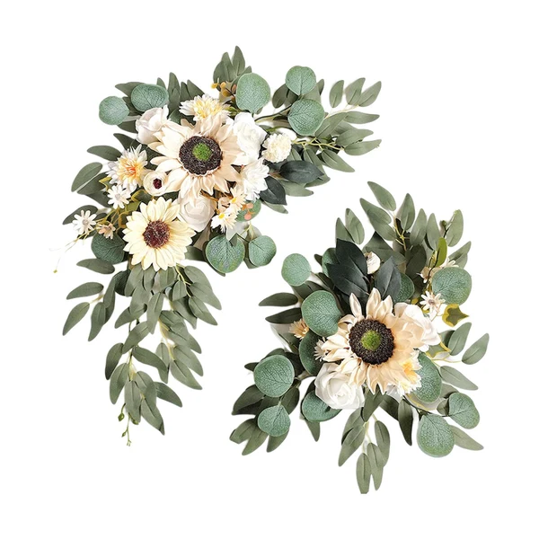Reusable Maxbell 2x DIY Ornament Artificial Wreath Simulation Garland for Holiday Decorated style I Trendy