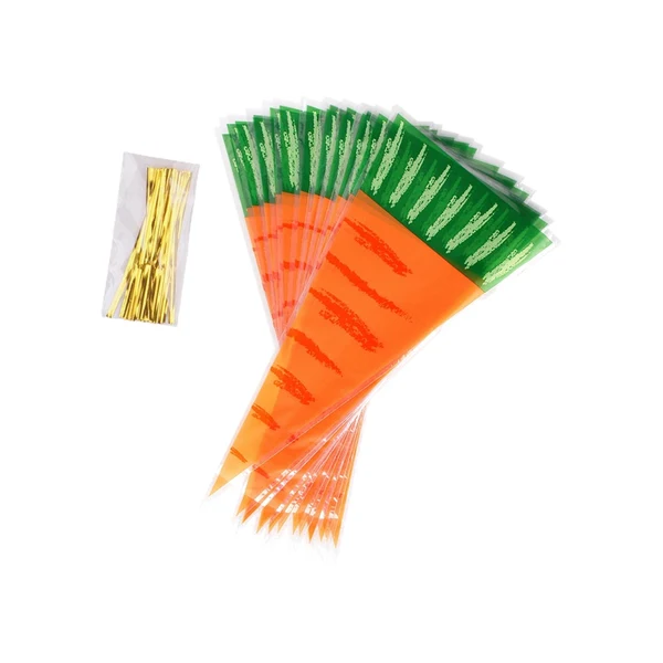 Unique Maxbell Easter Carrot Candy Bag Gift Storage Bag Treat Bag Party Favors for Easter 20pcs Relaxed