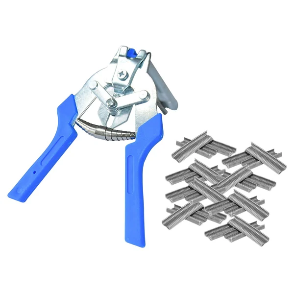Elite Maxbell Hog Ring Pliers M Type clips Pliers Clamp for Poultry Cage Animal Cages Blue Selected