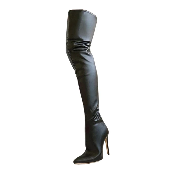 Comfortable Maxbell Casual Thigh High Boots Warmer Accessories Womens for Party Home Wedding 40 black Durable