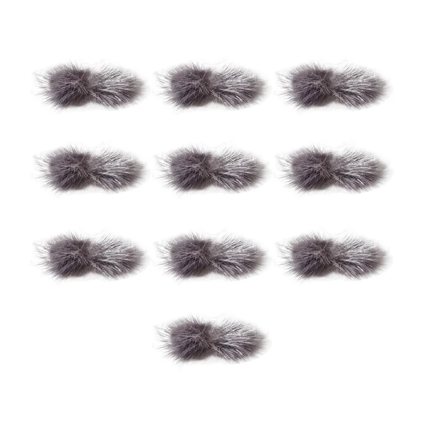 Next-Generation Maxbell 10Pcs Artificial Fur Pom Poms Ball Assorted DIY Art for Keychains Glove Charms Grey High-Quality