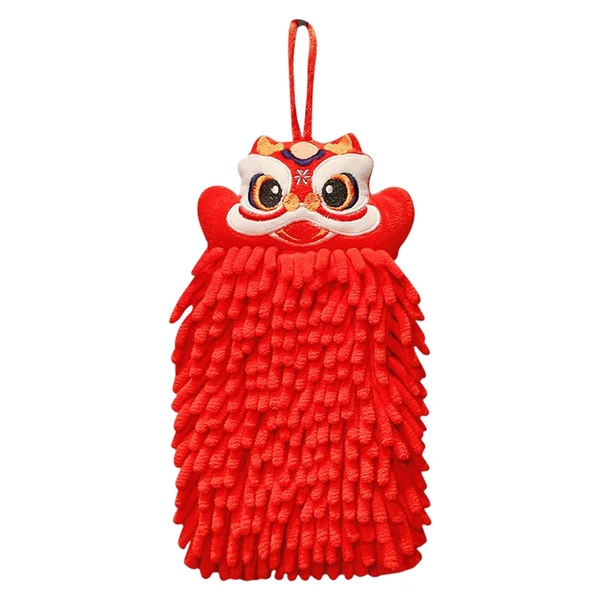 Fashionable Maxbell Cute Animal Hand Towels Fast Drying Resuable Towel for Kitchen Bathroom Lion Natural