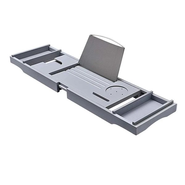 Eco-Friendly Maxbell Adjustable Luxury Bamboo Bathtub Caddy Tray for Small Tubs Salon Unique Gift Smart