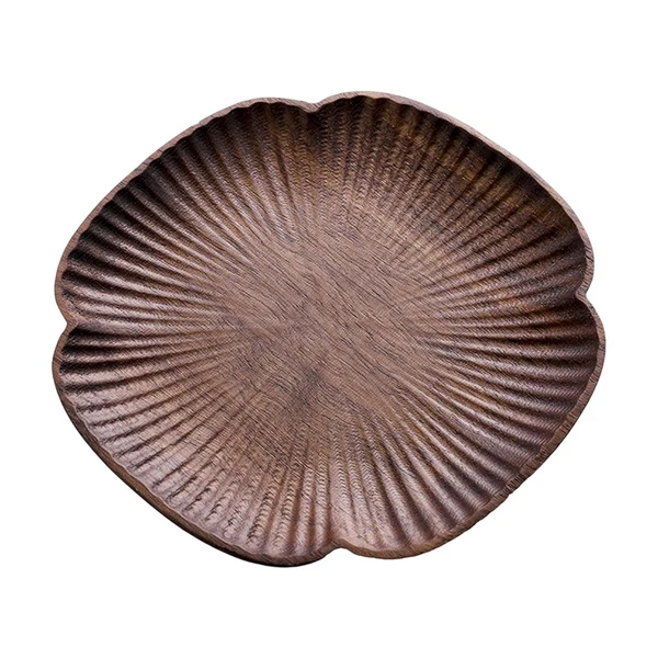 Optimized Maxbell Reusable Wooden Coaster Cup Mat Flower Home Decor for Restaurant Countertop Black walnut Outstanding