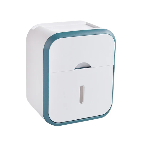 Trendy Maxbell Tissue Box Facial Napkin Box Holder Tissue Case for Kitchen Bedroom Restroom White and Green Minimalist