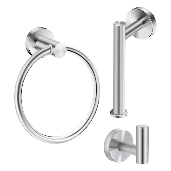 Recyclable Maxbell 3 Pack Bathroom Towel Rack with Towel Ring Bathroom Accessories for Kitchen silver Breathable