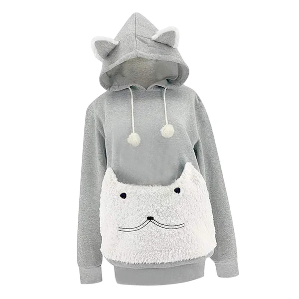 Original Maxbell Pet Hoodies Sweatshirt Cat Holder Carrier Big Pouch Loose for Outdoor Travel L Responsible