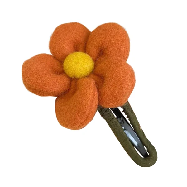 Healthy Maxbell Autumn Winter Large Flower Hair Clip Elegant Hairgrips Women Girl Female Orange Contemporary