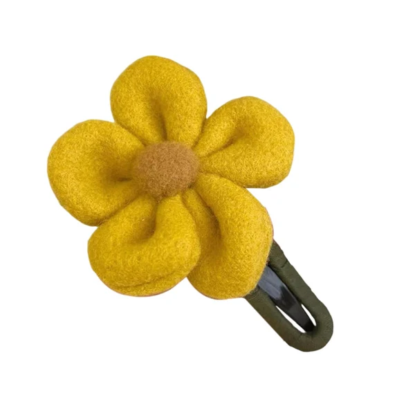 Durable Maxbell Autumn Winter Large Flower Hair Clip Elegant Hairgrips Women Girl Female Yellow Reusable