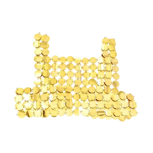 Recyclable Maxbell Sequins Vest Tank Top Sparkly Body Jewelry Clubwear for Prom Evening Party Aureate World-Class