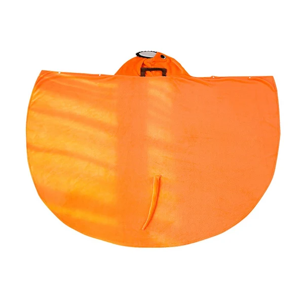 Elegant Maxbell Cute Cartoon Cloak Cosplay Costume Flannel Cape Warm Blanket Orange Eco-Friendly