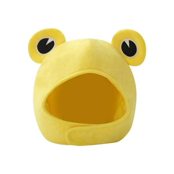 Trendy Maxbell Funny Plush Frog Hat Animal Cosplay Warm Dress Winter for Party Birthday Yellow Professional
