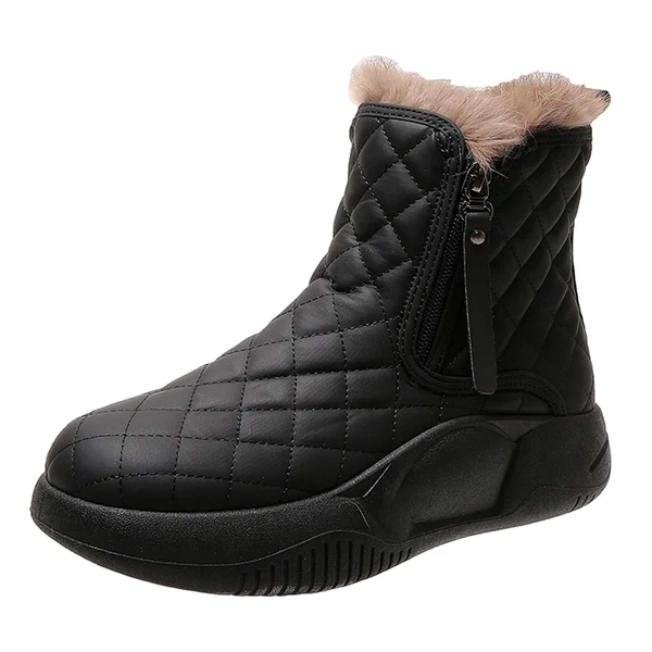 Organic Maxbell Winter Snow Boots Warm Lined Short Boots Fashion for Trekking Hiker Winter 36 Black Reliable