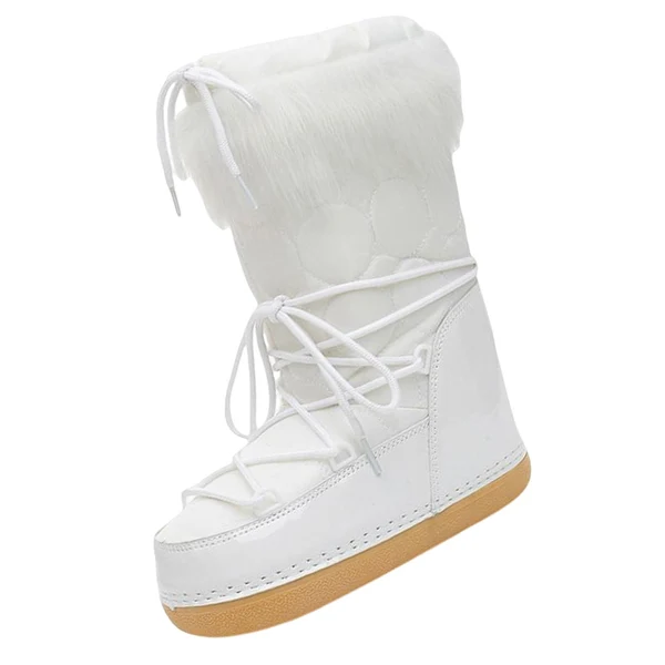 Healthy Maxbell Women's Snow Boots Long Boots Anti Slip Water Resistant Ski Boots for Work Style B 41-42 Detailed