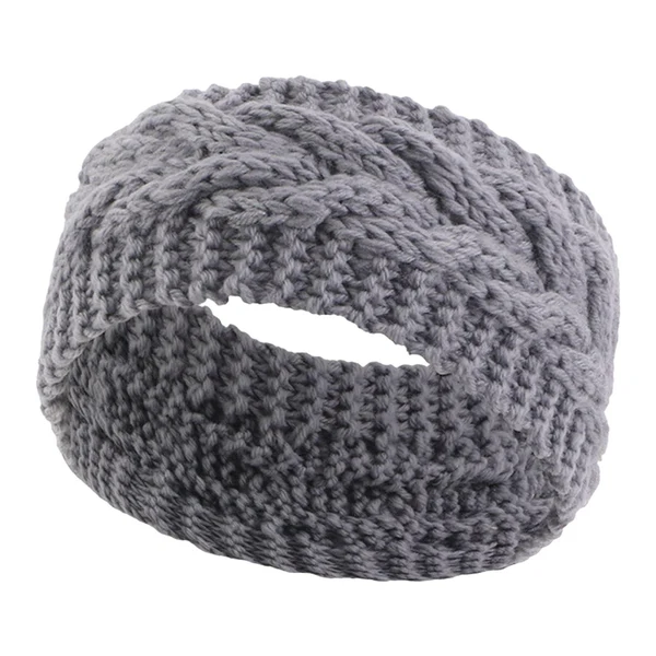 Safe Maxbell Elastic Knitting Headband Headwear Thick Hair Bands for Girls Women Workout Gray Expertly Made