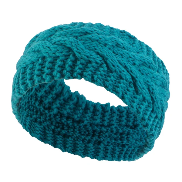 Minimalist Maxbell Elastic Knitting Headband Headwear Thick Hair Bands for Girls Women Workout Blue Healthy