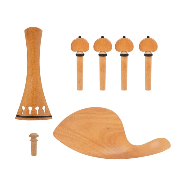 High-End Maxbell Violin Accessories Parts Set Chinrest Tailpiece Tuning Pegs for Beginners Minimalist