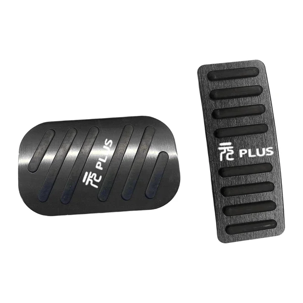 Premium Material Gas Brake Pedal Cover Set Aluminium Alloy for Byd Atto 3 Yuan Plus Black Superior