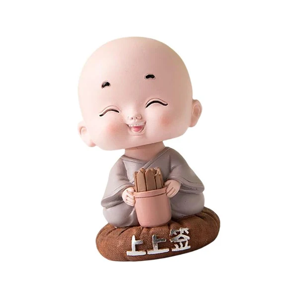 Quality Maxbell Little Monk Ornament Statue for Living Room Auto Interior Accessories Style A Proven
