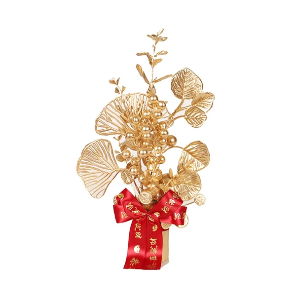Modern Maxbell Chinese New Year Decorations Lucky Tree Ornament Adornment for Living Room Height 33cm High-End