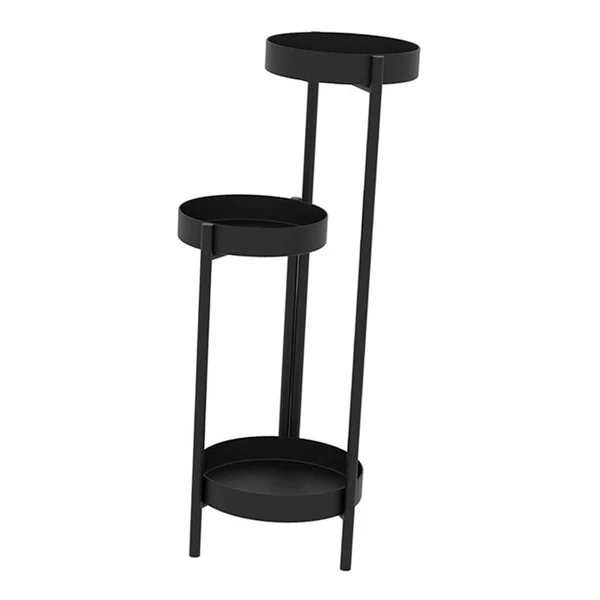 Proven Maxbell 3 Tier Metal Plant Stand Corner Flower Pot Shelf for Entryway Office Porch Black Functional