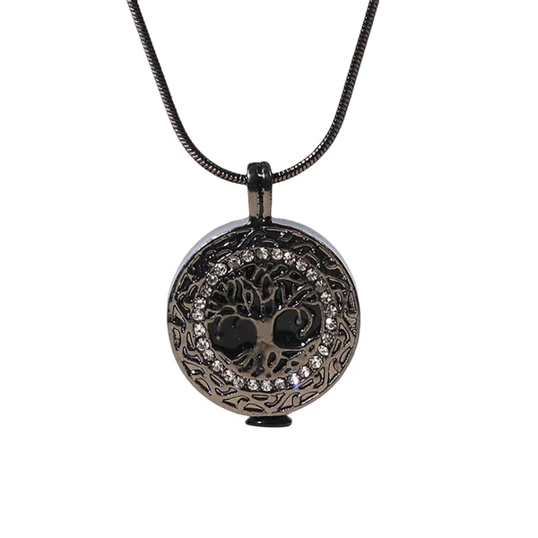 Luxury Maxbell Carved Cremation Urn Necklace Memorial Pendant Keepsake Locket for Women Men Excellent