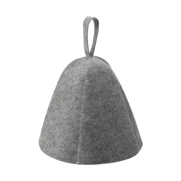 Clean Maxbell Felt Bath Hat Russian Bath Hat for Steam Room Bathroom Accessories Unisex Grey Contemporary