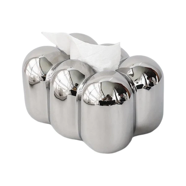Pure Maxbell Toilet Paper Holder Box Practical Cute for NightStand Tabletop Living Room Argent Original