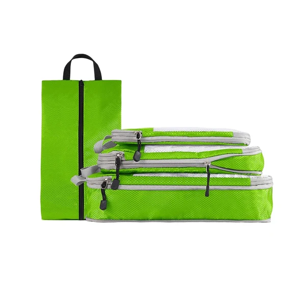 Practical Maxbell 4x Luggage Packing Organizer Travel Storage Bags Shoes Bags for Travel Home Green World-Class
