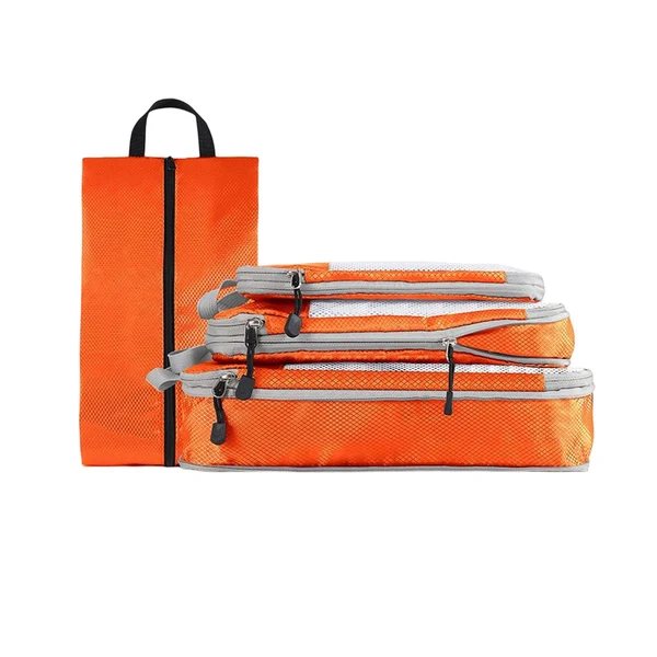 Outstanding Maxbell 4x Luggage Packing Organizer Travel Storage Bags Shoes Bags for Travel Home Orange Responsible