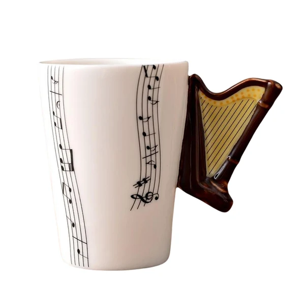 Unique Maxbell Coffee Cup Travel Drinking Water Mug Harps shape Yogurt Oatmeal Milk Style B Innovative